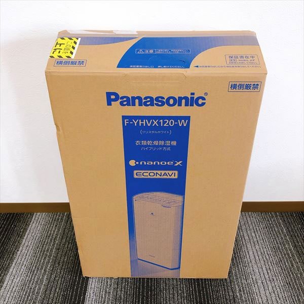 908*Panasonic パナソニック nanoe X 衣類乾燥除湿機 ハイブリッド方式 F-YHVX120-W クリスタルホワイト 2022年製 未使用品_画像6