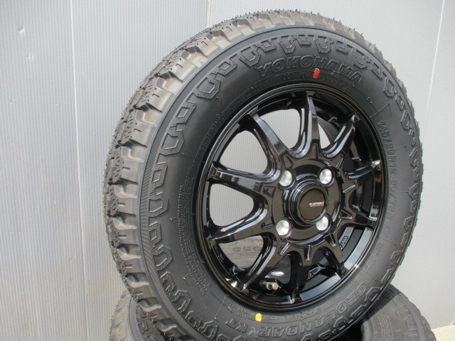 ヨコハマジオランダーKT■145/80R12・145R12 ゴツゴツタイヤ+アルミホイール■新品4本セット■軽トラバン エブリーNバンハイゼットピクシス_画像6