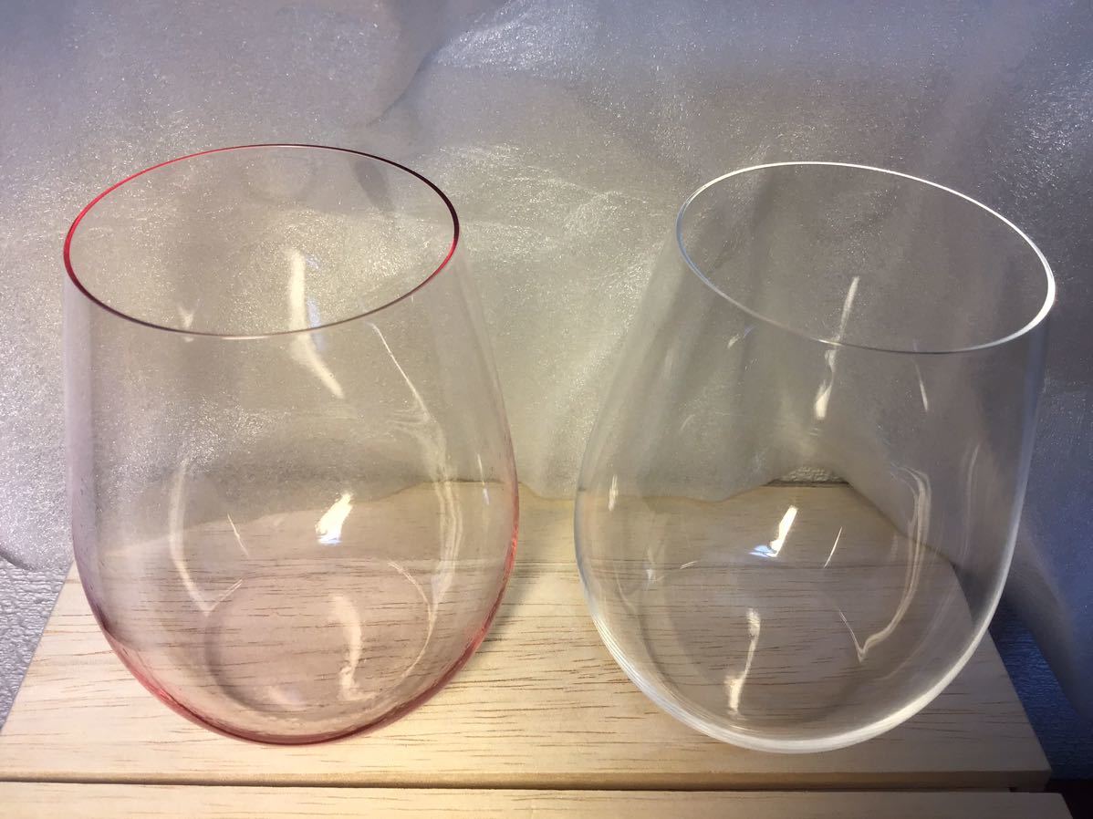 【智】玻璃蔵 庄太郎謹製 うすはり 葡萄酒器 ワイングラス 紅白 ペア セット グラス ペアグラス 未使用 桐箱付き！_画像6
