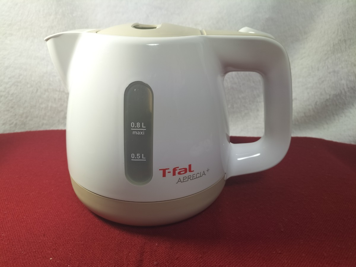 [ kettle ][T-fal]ti fur ru* white & beige *0.8 liter * beautiful goods. cheap exhibition let me do.