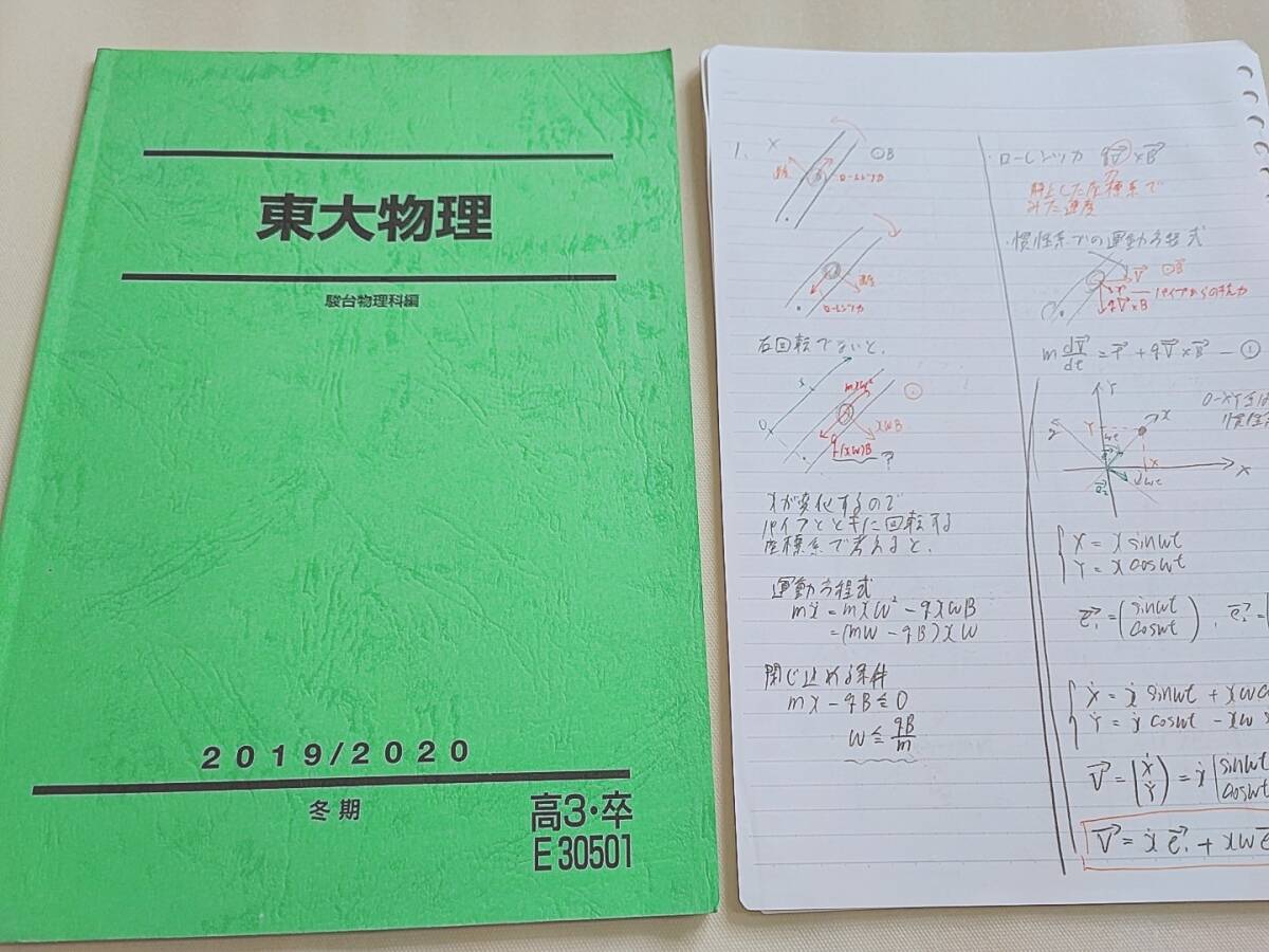 駿台 森下寛之先生 冬期 東大物理 テキスト 板書 フルセット 最 駿台 森下寛之先生 冬期 東大物理 テキスト 板書 フルセット 最