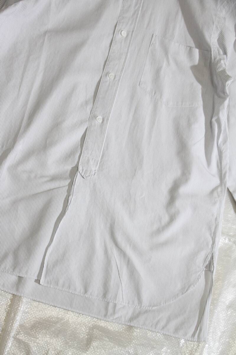 b2 美品 コモリ ストライプ柄 マオカラー 長袖シャツ/ドレスシャツ 白/0_画像5
