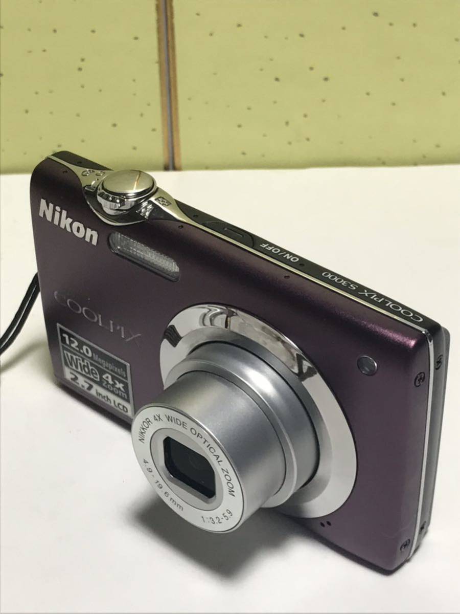 Nikon ニコン COOLPIX S3000 コンパクトデジタルカメラ 4xWIDE OPTICAL ZOOM VR 12.0 MEGA PIXELS 動作確認済み 固定送料価格 2000_画像5
