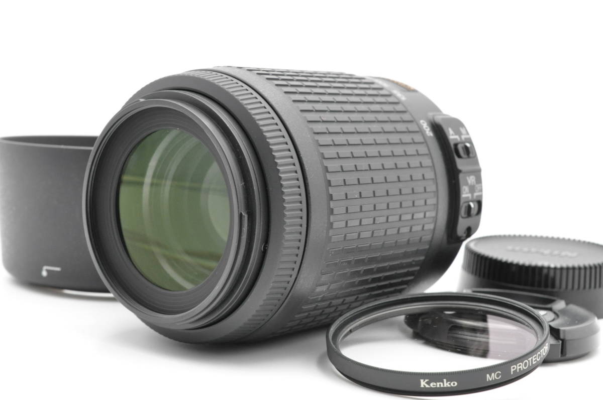 NIKON ニコン AF-S DX NIKKOR 55-200mm F4-5.6 G ED VR レンズフィルター付きの画像1