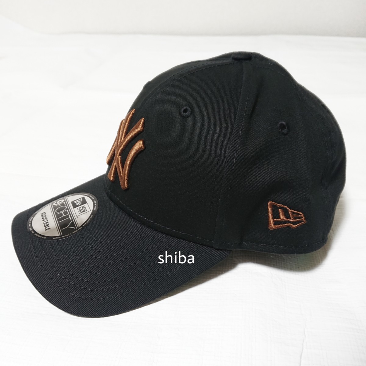 NEW ERA ニューエラ 正規品 キャップ 帽子 黒 ブラック オレンジ ヤンキース NY 野球 MLB ユニセックス_画像3