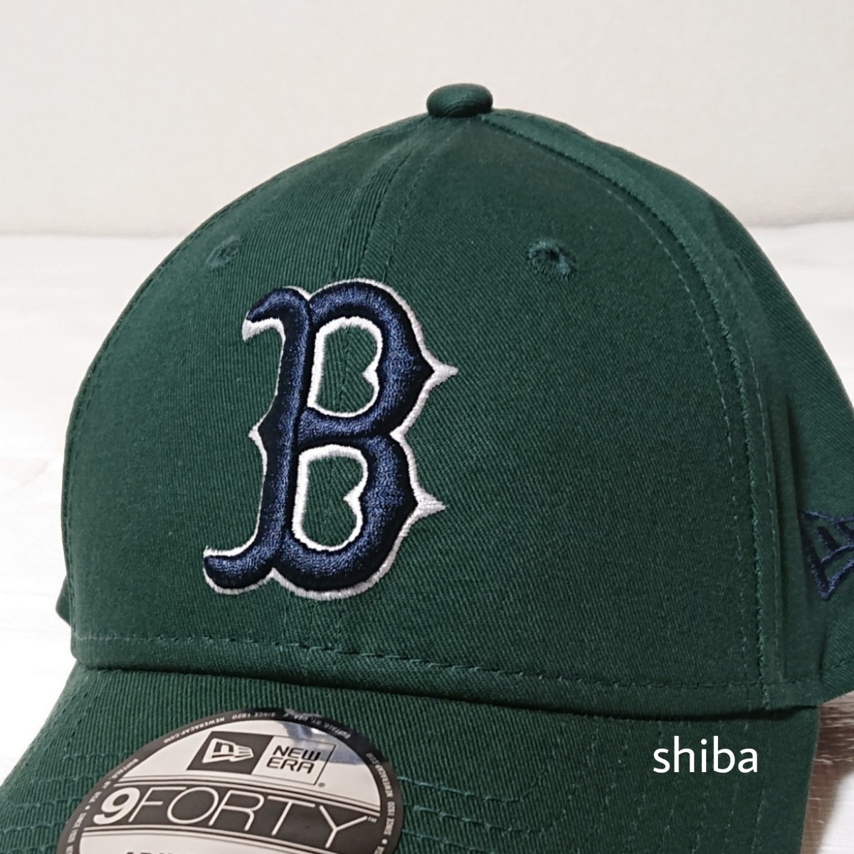 NEW ERA ニューエラ 正規品 キャップ 帽子 緑 ダーク グリーン ネイビー BOS レッドソックス MLB ユニセックス_画像2