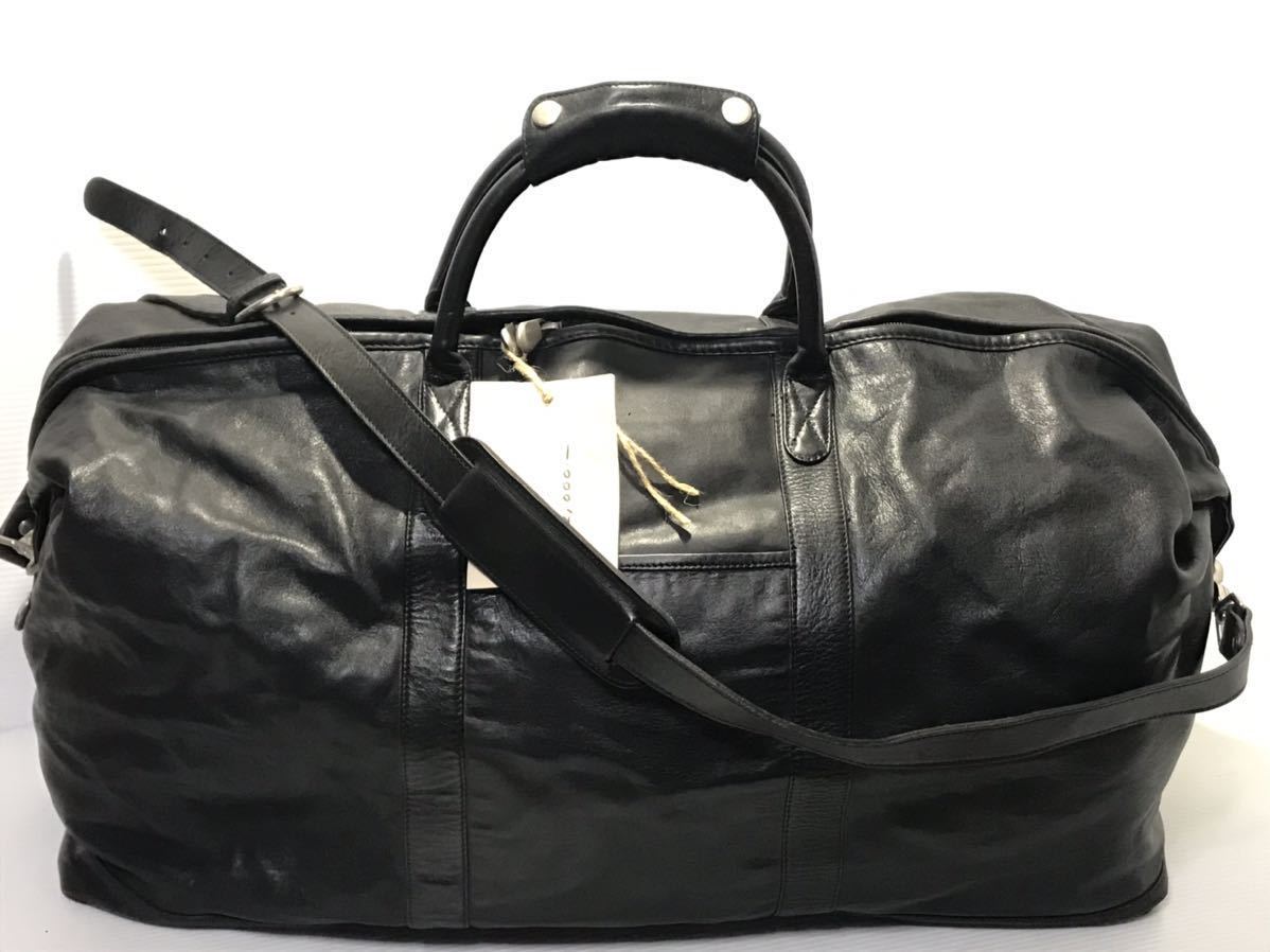  unused unknown Boston bag original leather black high capacity leather 2way regular price 42000 jpy 