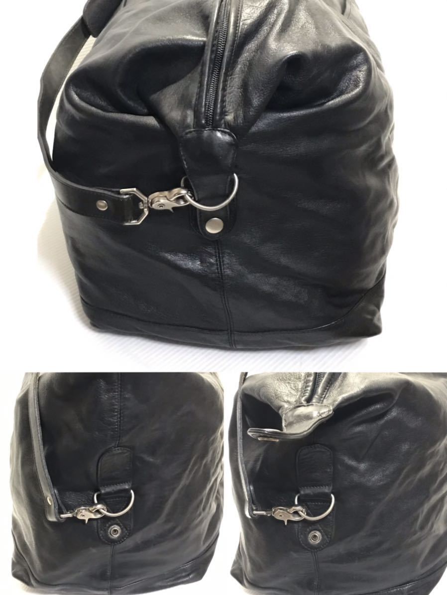  unused unknown Boston bag original leather black high capacity leather 2way regular price 42000 jpy 