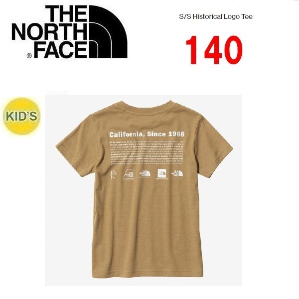 THE NORTH FACE ザノースフェイス キッズ ヒストリカルロゴＴシャツ ケルプタン 140　NTJ32356　子供用　半袖　アウトドア_画像1