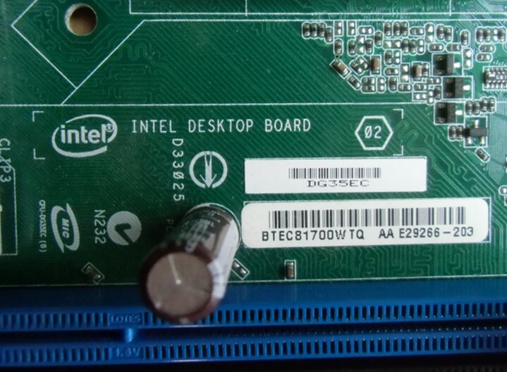 Win10確認済 Intel純正 LGA775 micro-ATXマザボ DG35EC (Intel G35/ICH8)(Win10HOMEデジタル認証済)_画像4