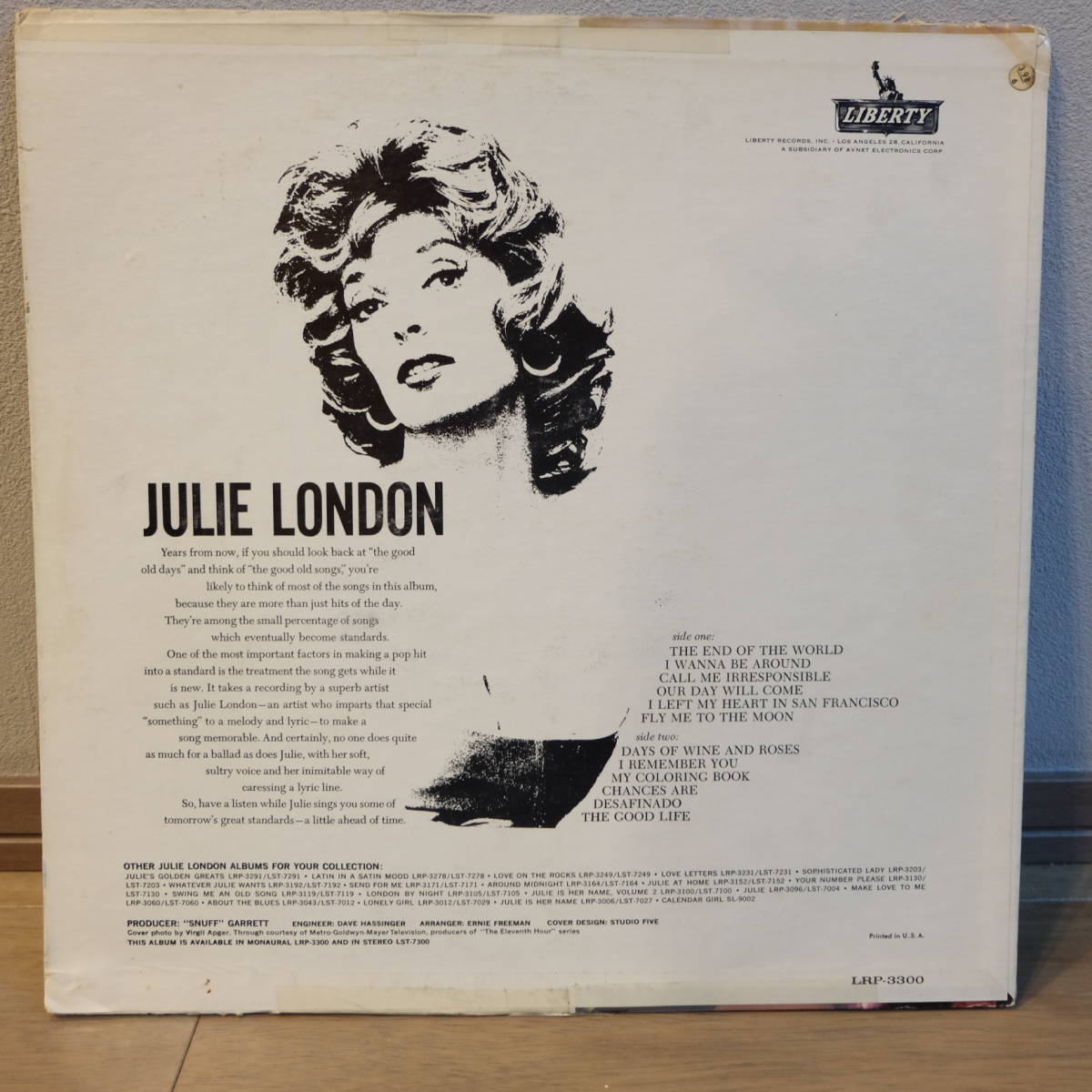Liberty【 LRP-3300 : The End Of The World 】DG / Julie London_画像2