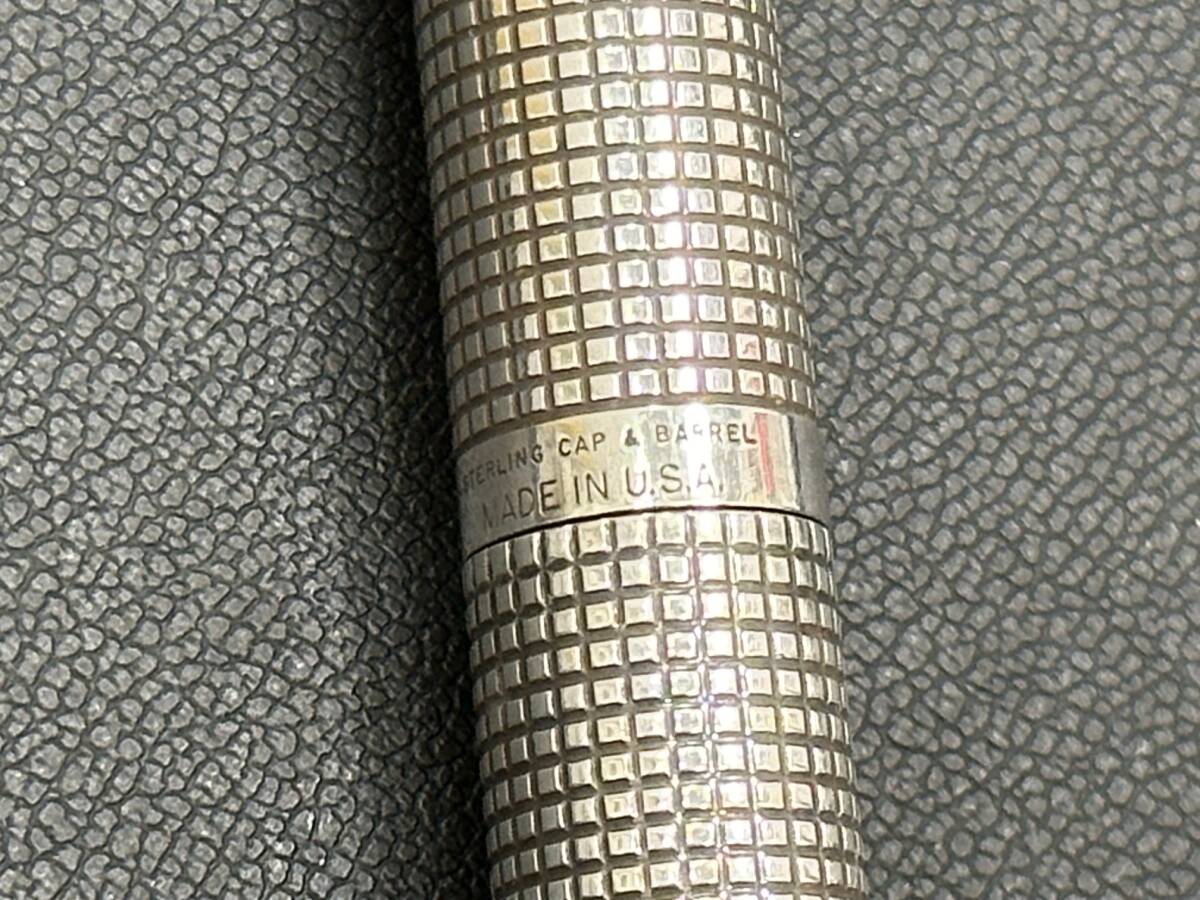 ※56228 PARKER/パーカー　万年筆　SONNET/ソネット　Crosshatch grid/クロスタッチグリッド　ペン先18K　字幅XF　925SILVER STERLING_画像7