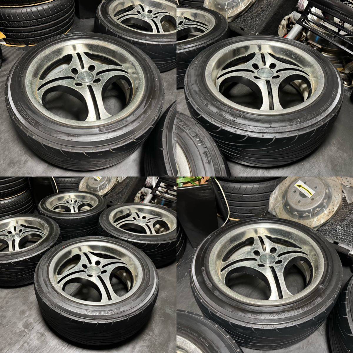 Weds LAUFEN VierBlatt 16インチ 7J＋25 PCD100 4穴 ハブ径約73 YOKOHAMA DNA GP 205/50R16 当時物 NA NBロードスター等？_画像3