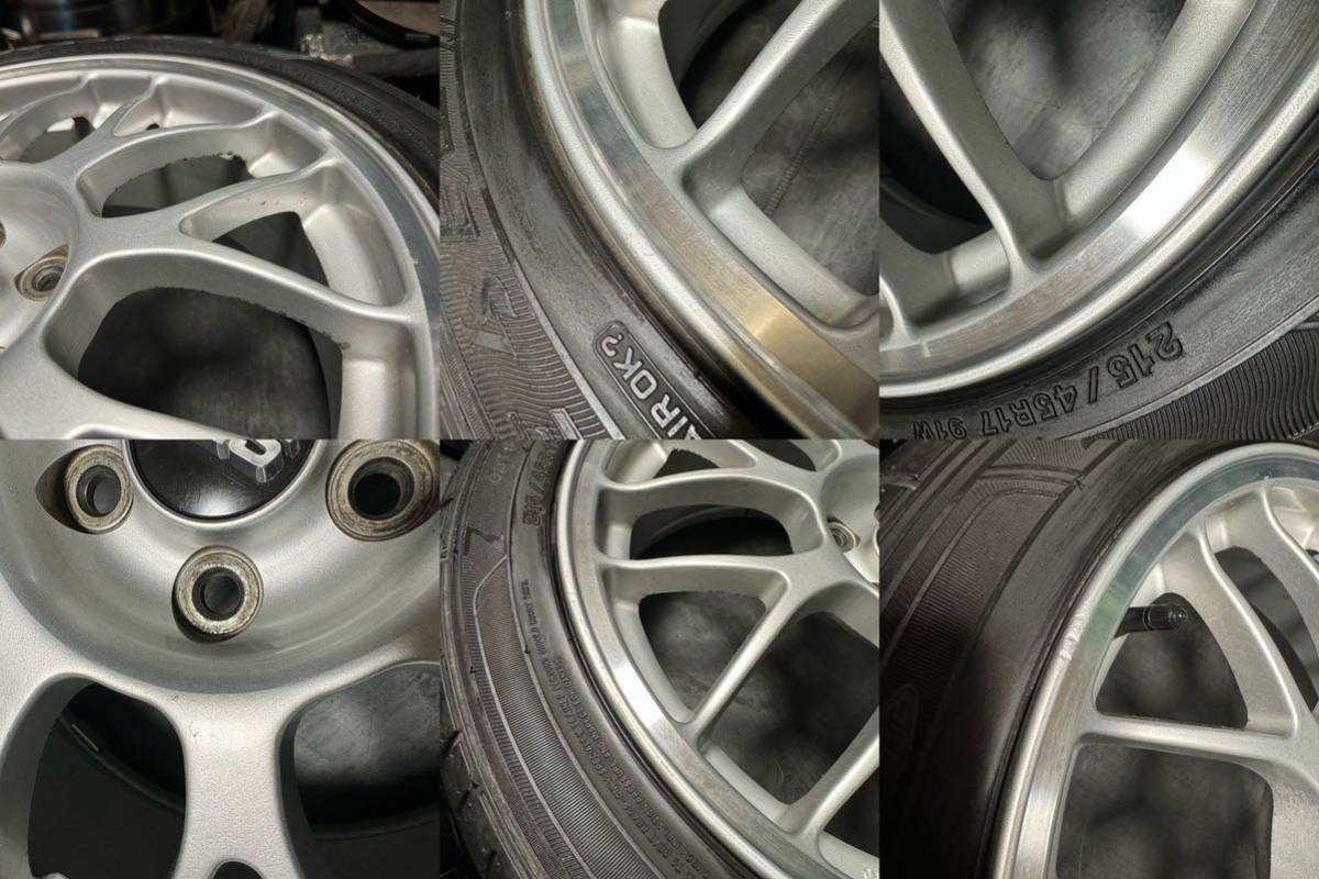 スバル 純正オプション BBS FORGED 17インチ 7J＋55 PCD100 5穴 ハブ径56ミリ MADE IN JAPAN 215/45R17 インプレッサ レガシィ等_画像6