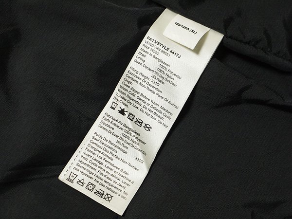 Timberland　ティンバーランド　ダウンジャケット　正規品　ロゴ刺繍　リブ付き　ダックダウン　スタンドカラー　ナイロン　XLサイズ_画像8