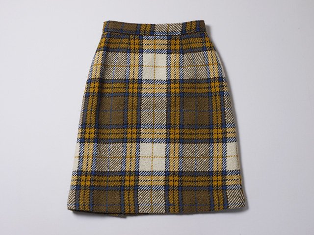 YORKLAND　ヨークランド　ウールスカート　正規品　9ARサイズ　ウール　台形スカート　チェック　ツイードスカート　日本製　_画像2