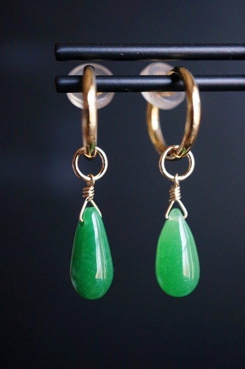 [ hoop for charm ]K14GF808.. Drop charm 1 pair / hoop earrings * hoop earrings * earrings * pendant top 