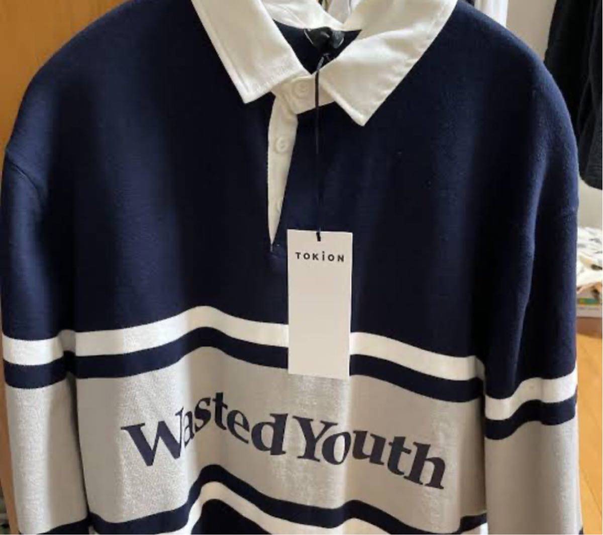 WASTED YOUTH ウェイステッドユース Rugby Shirt ロゴプリントラガー