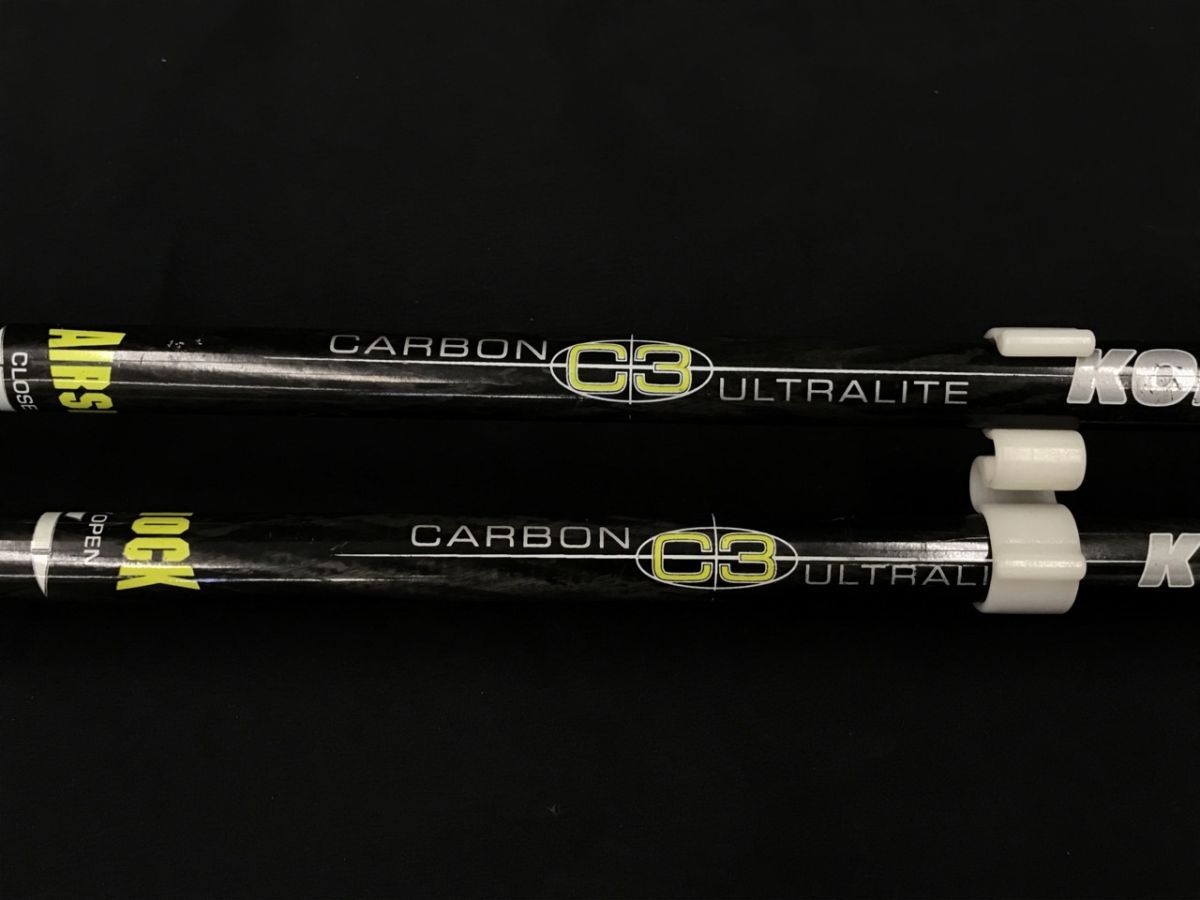 0203-105T⑥23166 伸縮ポール KOMPERDELL コンパーデル C3 CARBON カーボン ULTRALITE AIRSHOCK トレッキングステッキ 登山 山登り_画像3