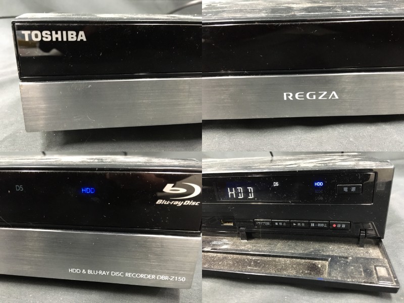 0201-216MK⑯23101 ブルーレイレコーダー 通電◯ TOSHIBA 東芝 REGZA HDD&BLU-RAY DISC RECORDER DBR-Z150 電化製品 家電 ブラック_画像3