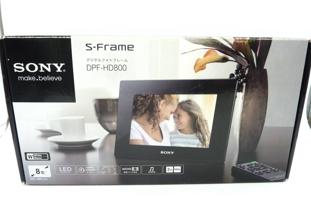 1-370078 SONY デジタルフォトフレーム ホワイト DPF-HD800 【PSEマークあり】 YK-1