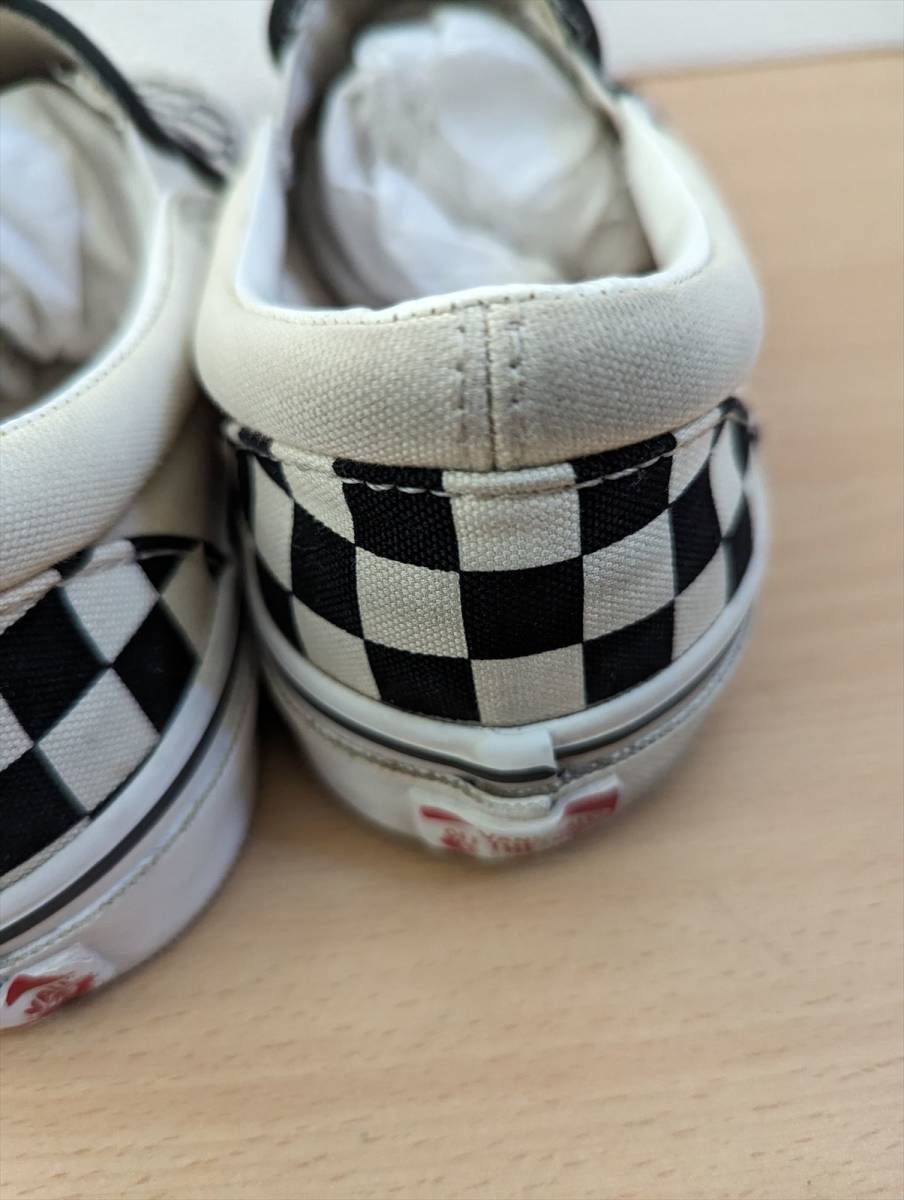 VANS SLIP ON slip-on shoes / 50th V98STEVE BLK/WHT CHECK / checker pattern / 26.5cm