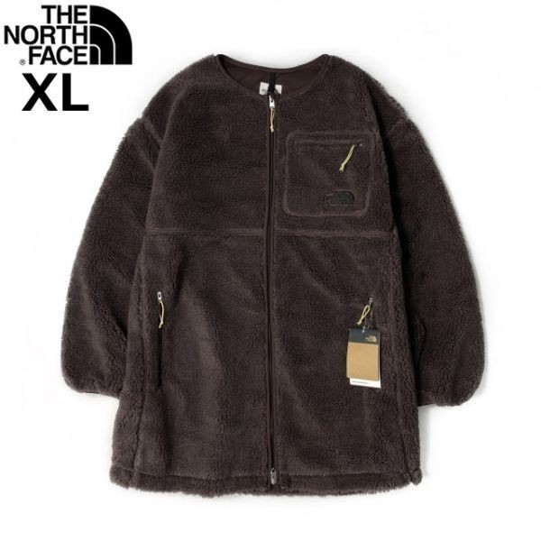 1円～!売切!【正規新品】THE NORTH FACE◆W EXTREME PILE COAT フリース コート ボア US限定 モコモコ 茶タグ 防寒(XL)茶 181024-100_画像1