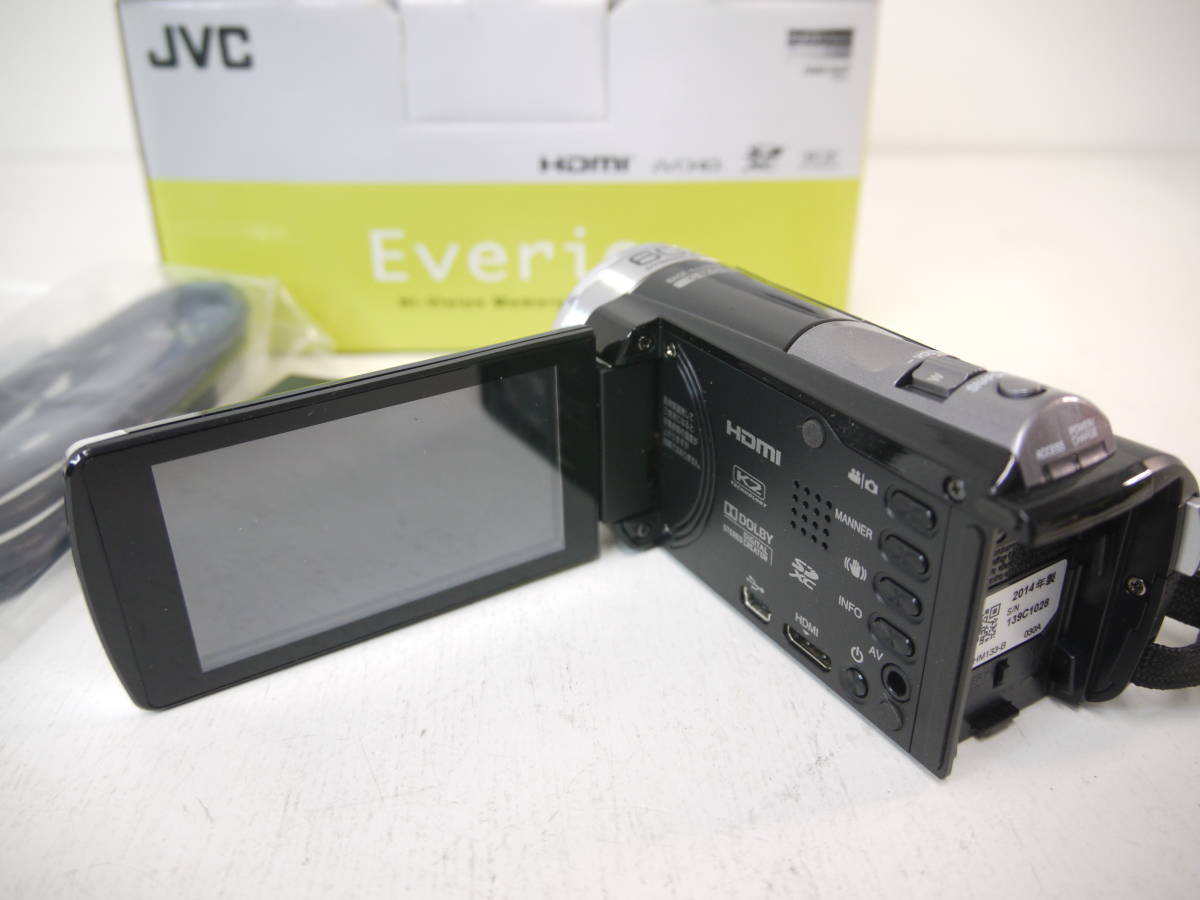 863 JVC Everio GZ-HM133-B FULL HD KONICA MINOLTA HD LENS f=2.9-116mm 1:1.8 エブリオ デジタルビデオカメラ 箱/バッテリー付_画像4