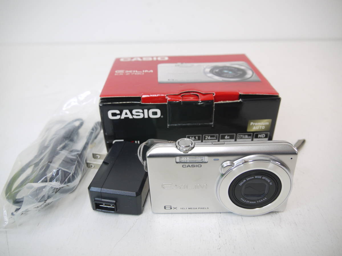 864 CASIO EXILIM EX-Z780 26mmWIDE OPTICAL 6x f=4.6-27.6mm 1:3.5-6.5 カシオ エクシリム デジカメ コンデジ USBコード/箱/バッテリー付_画像1