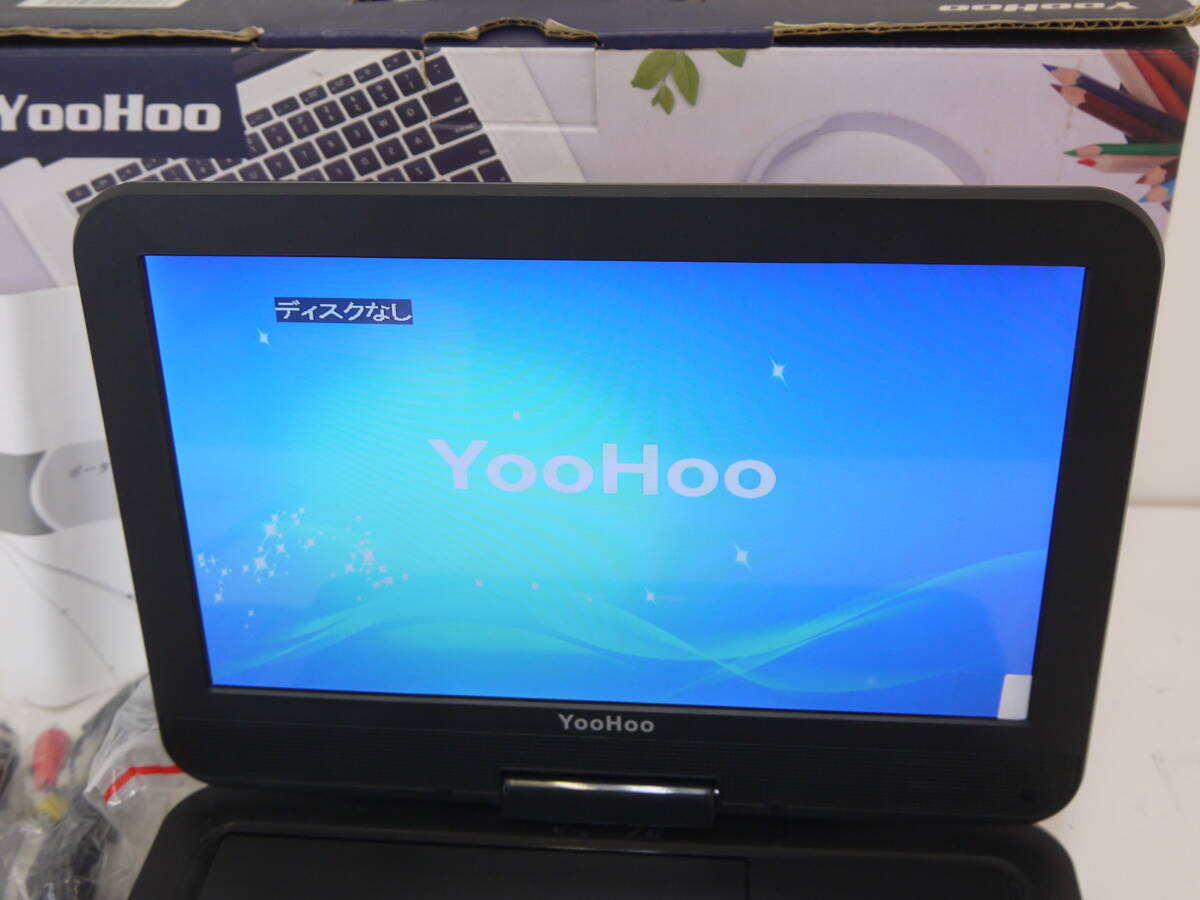 6 YooHoo ポータブルDVDプレーヤー 箱/取説/アダプタ/リモコン付 DVDプレーヤー_画像4