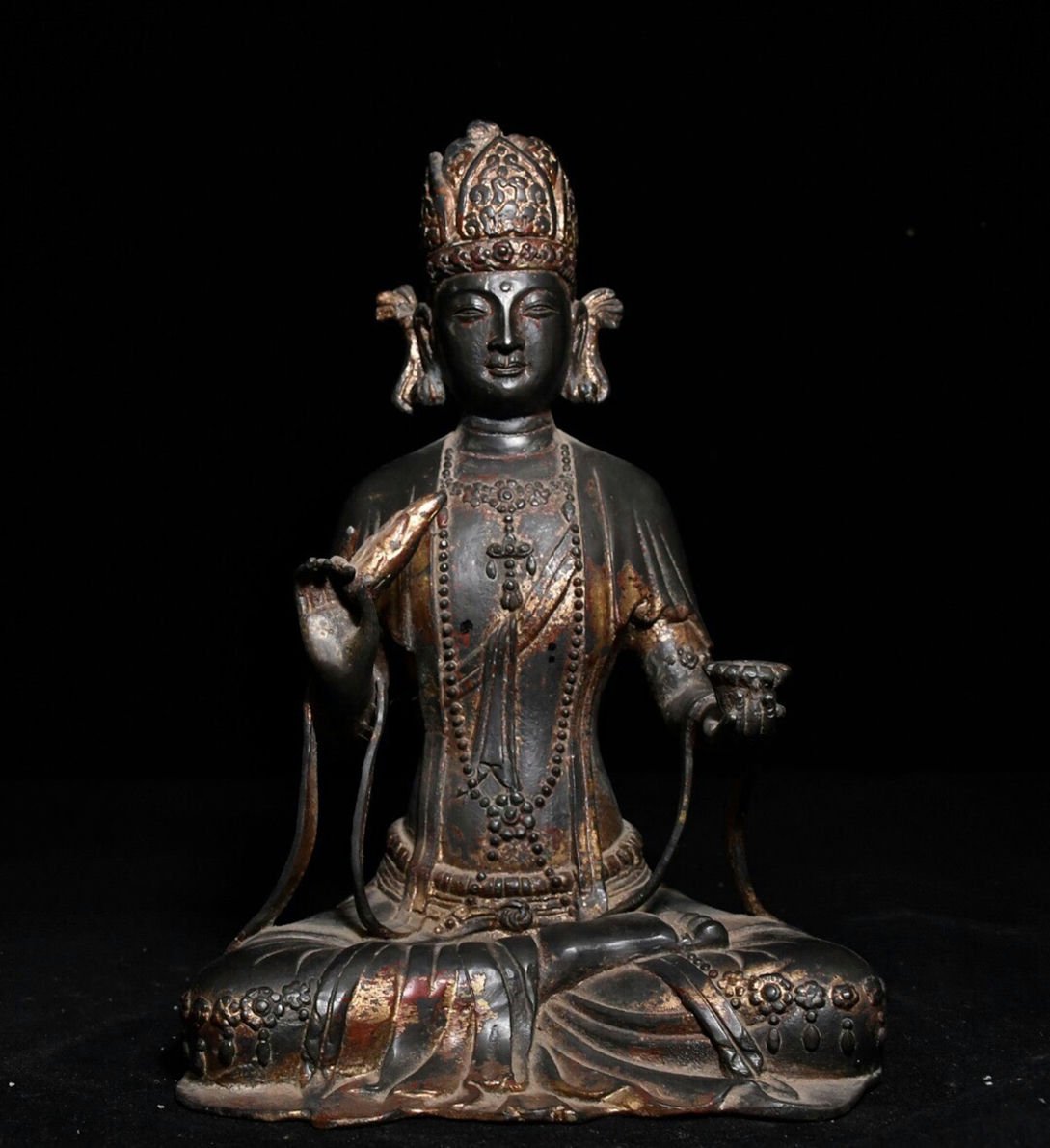 ◆羽彰・古美術◆A8446清時代 仏教古美術 純銅普賢観音仏像 仏像 細密造 寺院収蔵品