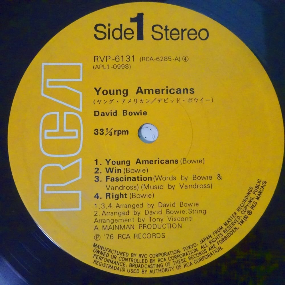 11179261;【ほぼ美盤/国内盤】デビッド・ボウイー David Bowie / ヤング・アメリカン Young Americans_画像3