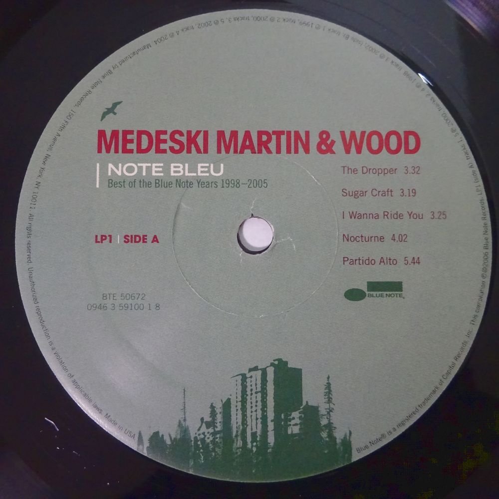 11179650;【USオリジナル/BLUE NOTE/2LP】Medeski Martin & Wood / Note Bleu: Best Of Blue Note Years 1998 - 2005_画像3