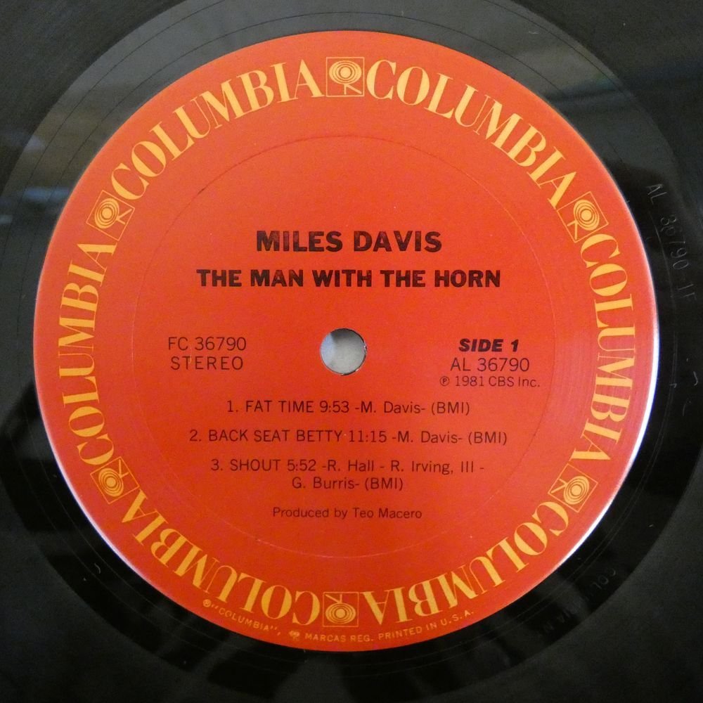 46060856;【US盤/シュリンク/ハイプステッカー】Miles Davis / The Man With The Horn_画像3
