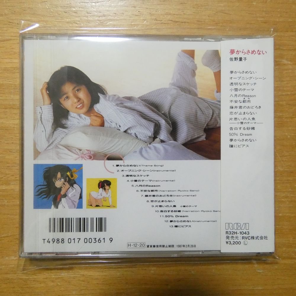 41087673;【CD/旧規格/3200円盤】佐野量子 / 夢からさめない　R32H-1043_画像2