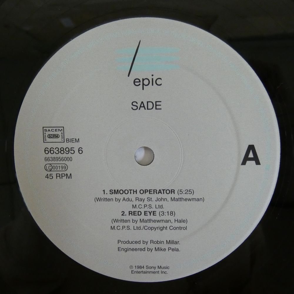 46061734;【Europe盤/12inch/45RPM】Sade / Smooth Operator_画像3