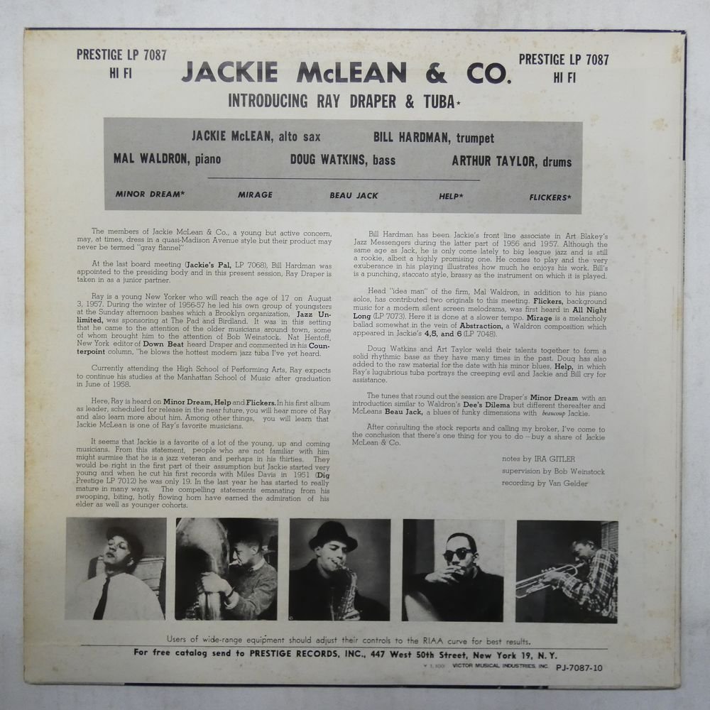 46061988;【国内盤/Prestige/MONO】Jackie McLean / Jackie McLean & Co._画像2
