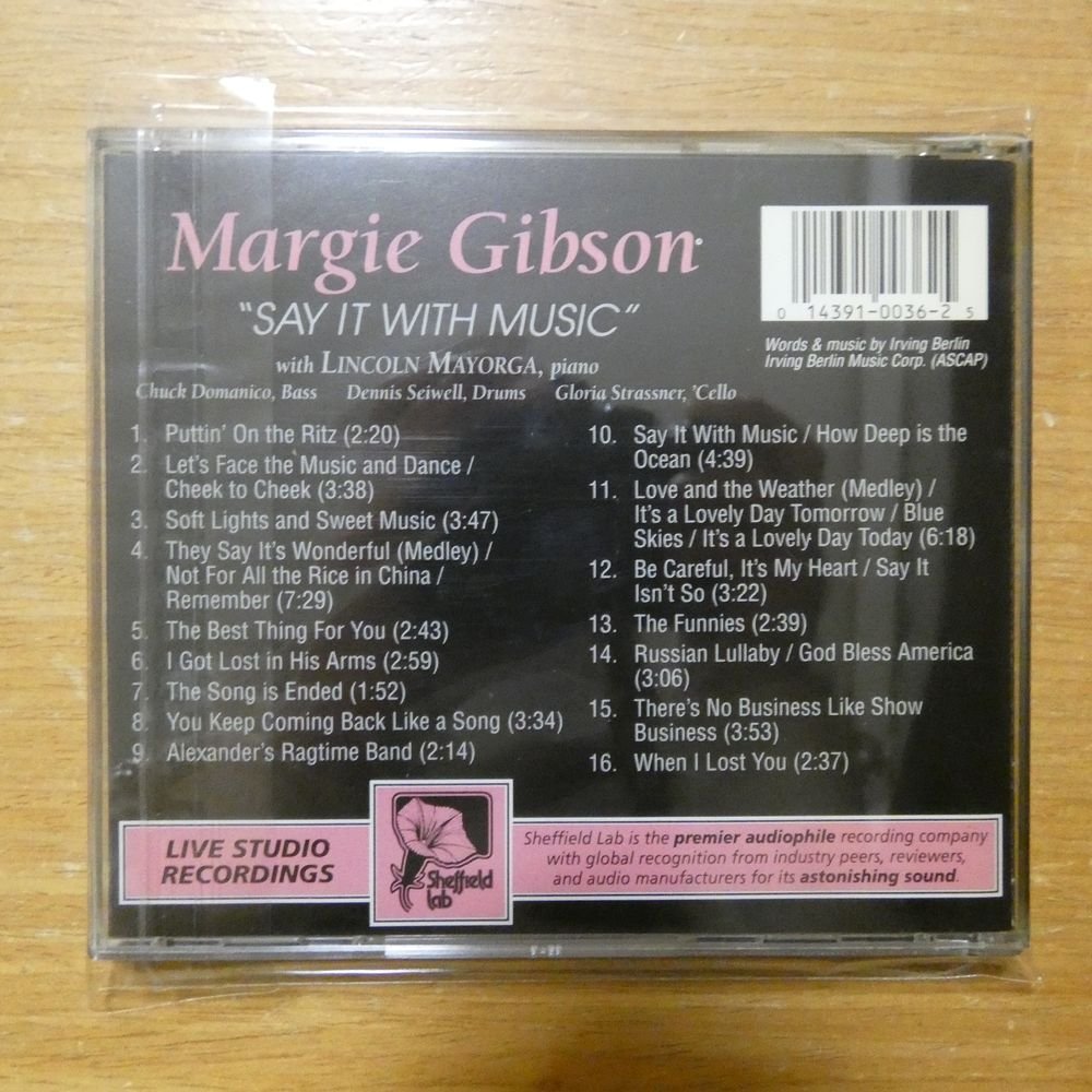 014391003625;【CD/SHEFFIELDLAB】MARGIE GIBSON / SAY IT WITH MUSIC　CD-36_画像2