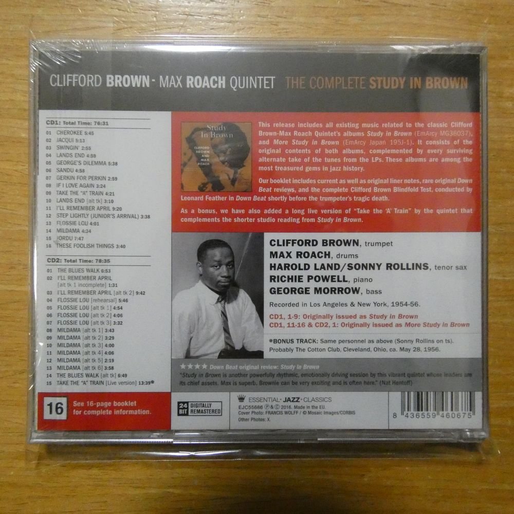 8436559460675;【未開封/24bitリマスター/2CD】CLIFFORD BROWN-MAX ROACH QUINTET / THE COMPLETE STUDY IN BROWN_画像2