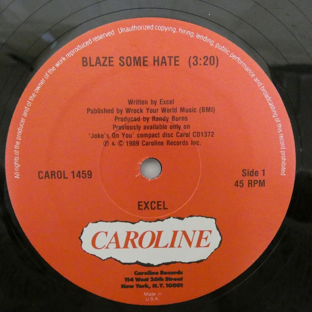 46062292;【US盤/12inch/45RPM】Excel / Blaze Some Hate_画像3