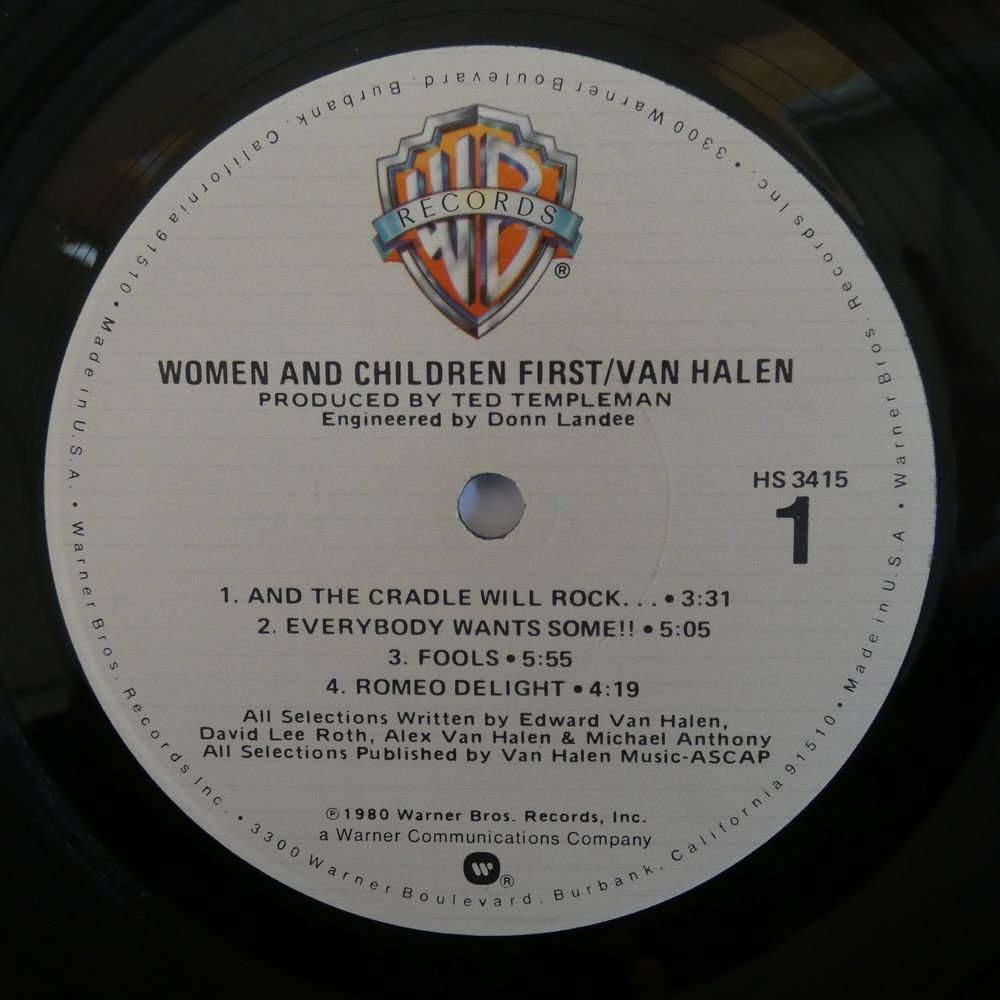 46062828;【US盤】Van Halen / Women And Children First_画像3