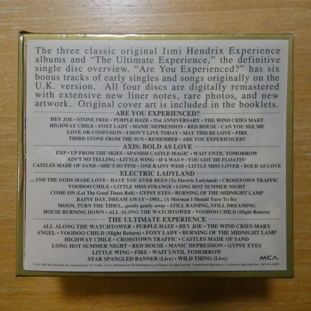 008811093624;【4CDBOX】ジミ・ヘンドリックス / THE EXPERIENCE COLECTION　MCAD4-10936_画像2