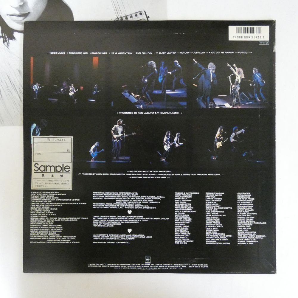 46062988;【国内盤/プロモ/美盤】Joan Jett And The Blackhearts / Good Music_画像2