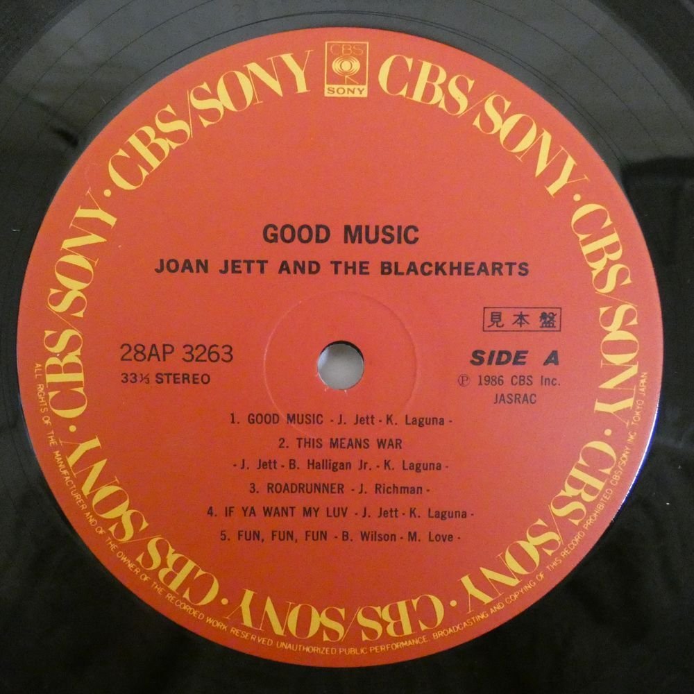 46062988;【国内盤/プロモ/美盤】Joan Jett And The Blackhearts / Good Music_画像3