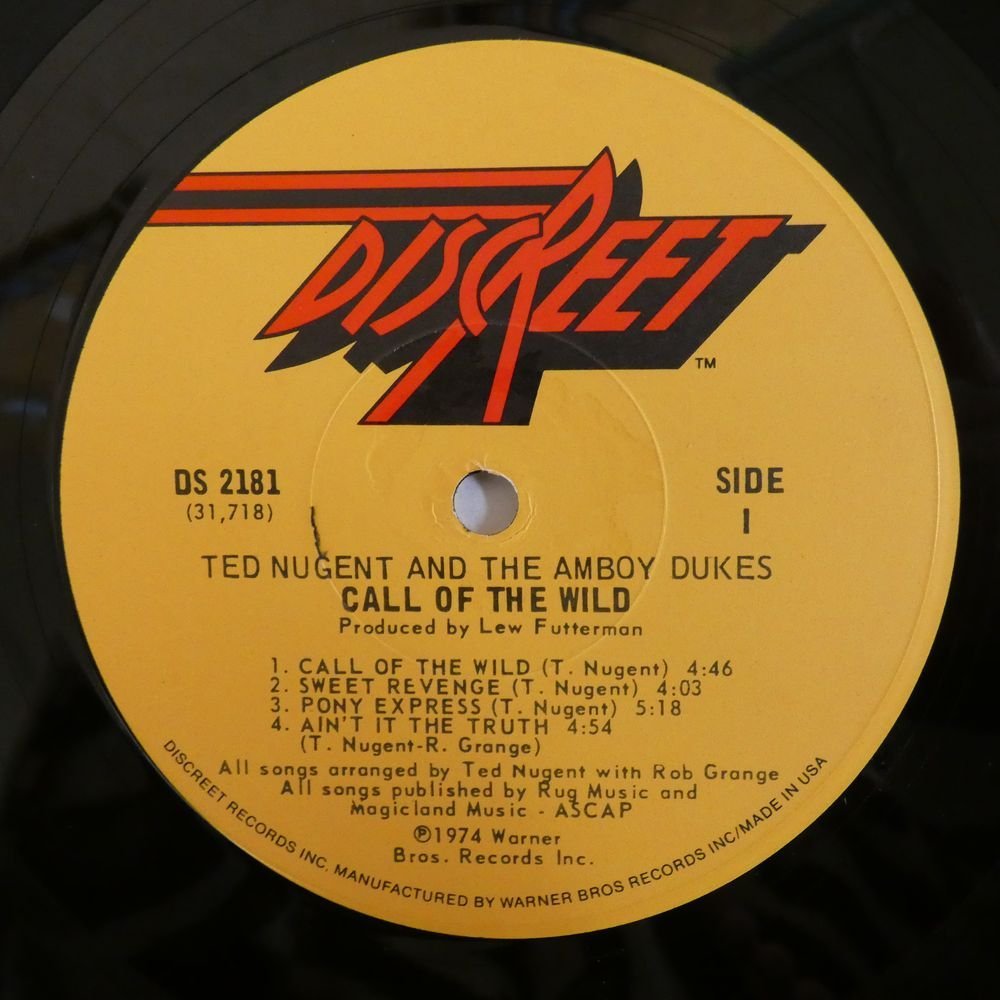 46065077;【US盤】Ted Nugent & The Amboy Dukes / Call Of The Wild_画像3