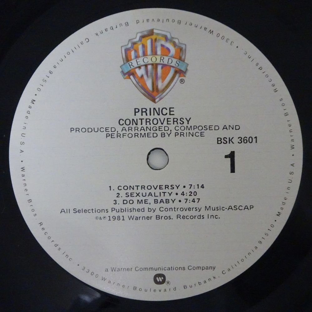 10022175;【US盤/ハイプステッカー】Prince / Controversy_画像3