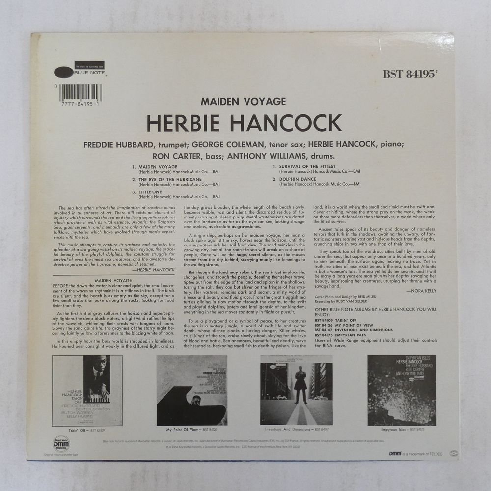 46065191;【US盤/BLUE NOTE/DMM】Herbie Hancock / Maiden Voyage_画像2