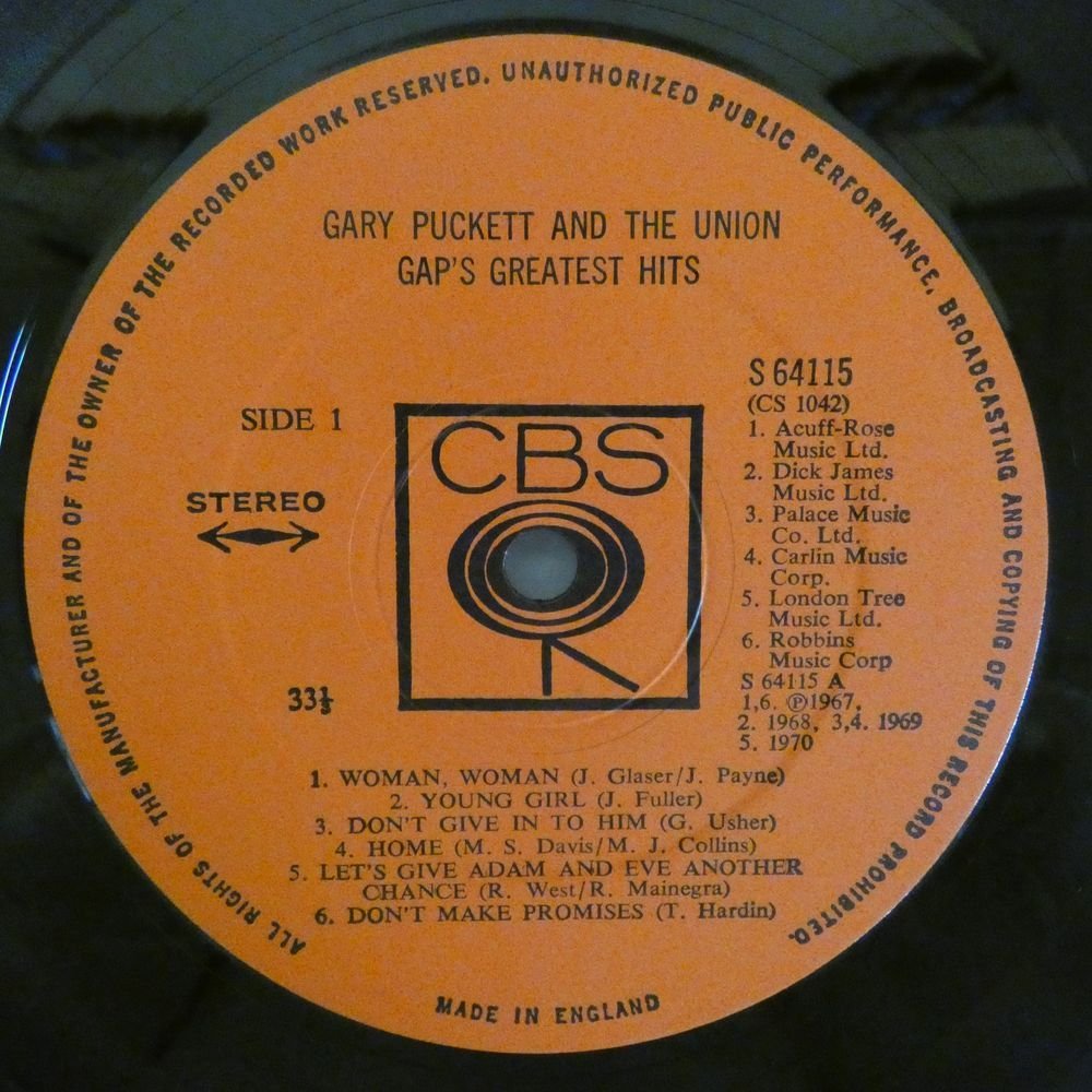 46065248;【UK盤】Gary Puckett & The Union Gap / Greatest Hits_画像3