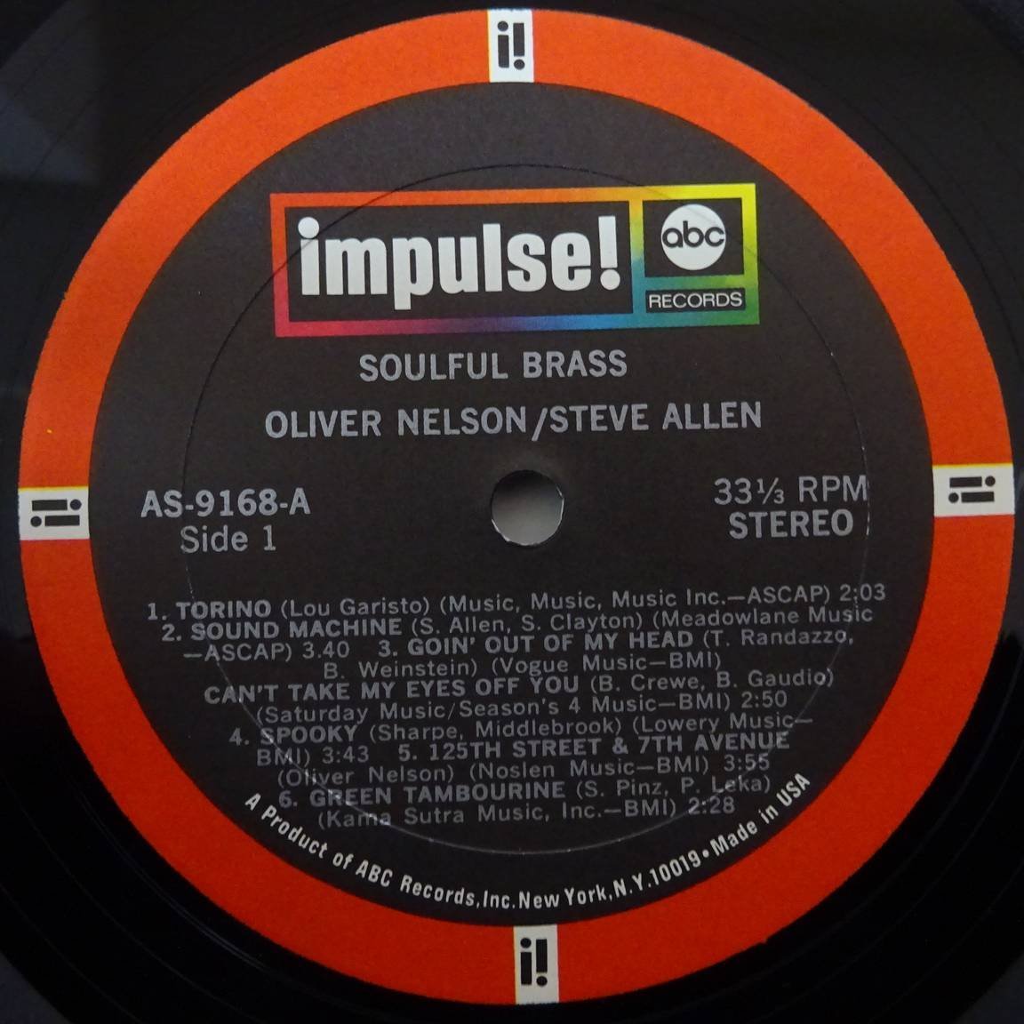 10020574;【US盤/赤黒ラベル/コーティングジャケ/impulse!】Oliver Nelson And Steve Allen / Soulful Brass_画像3