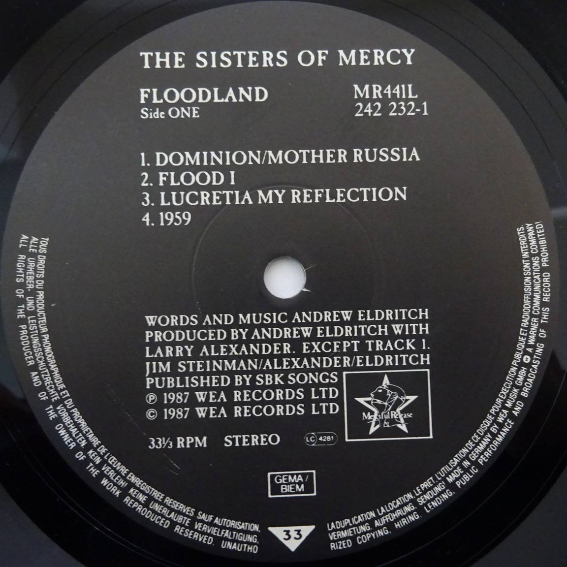 11179982;【EU盤/ハイプステッカー】The Sisters Of Mercy / Floodland_画像3